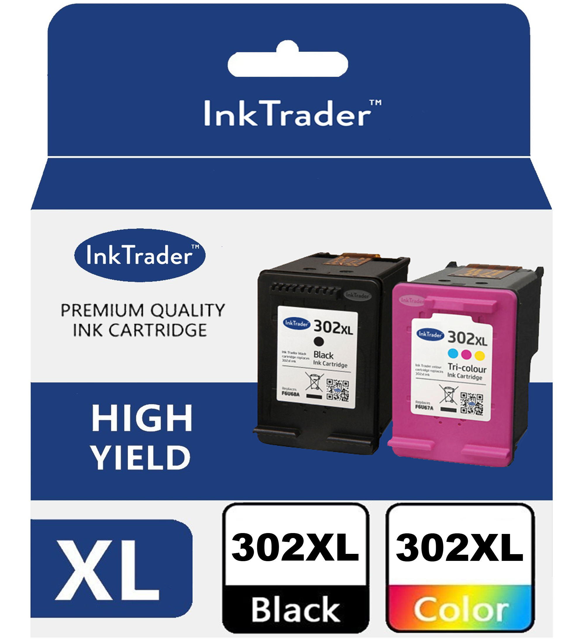Remanufactured HP 302XL Black & Colour Ink Cartridge Multipack