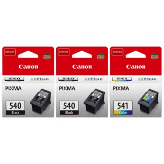 2x Original Canon PG540 Black & 1x CL541 Colour Ink Cartridges