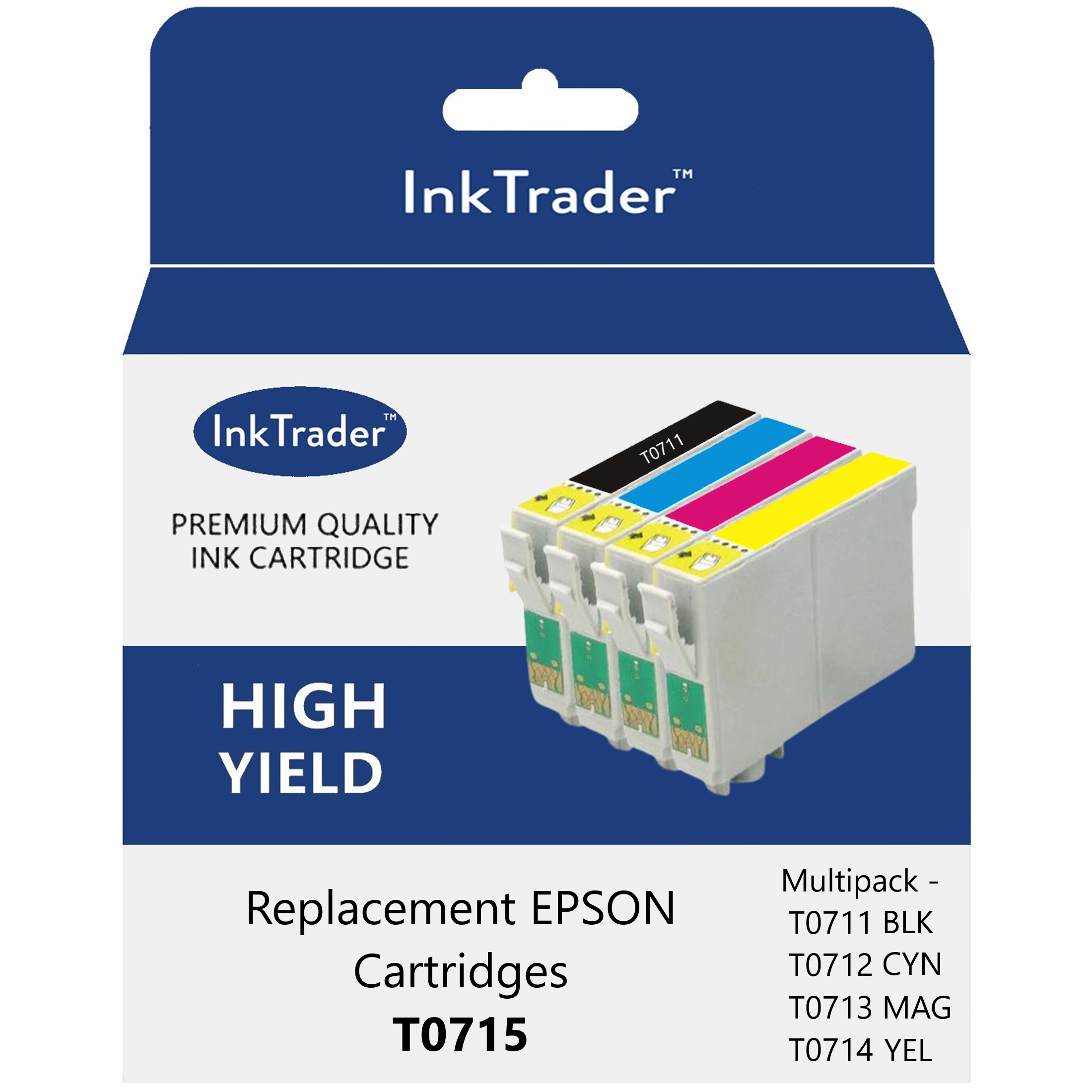 Compatible Epson T0715 Cyan, Magenta, Yellow & Black Ink Cartridges – Multipack