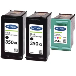 2x Remanufactured HP 350XL & 1x 351XL Ink Cartridges