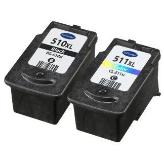 Remanufactured Canon PG510 Black & CL511 Tri-Colour Ink Cartridges
