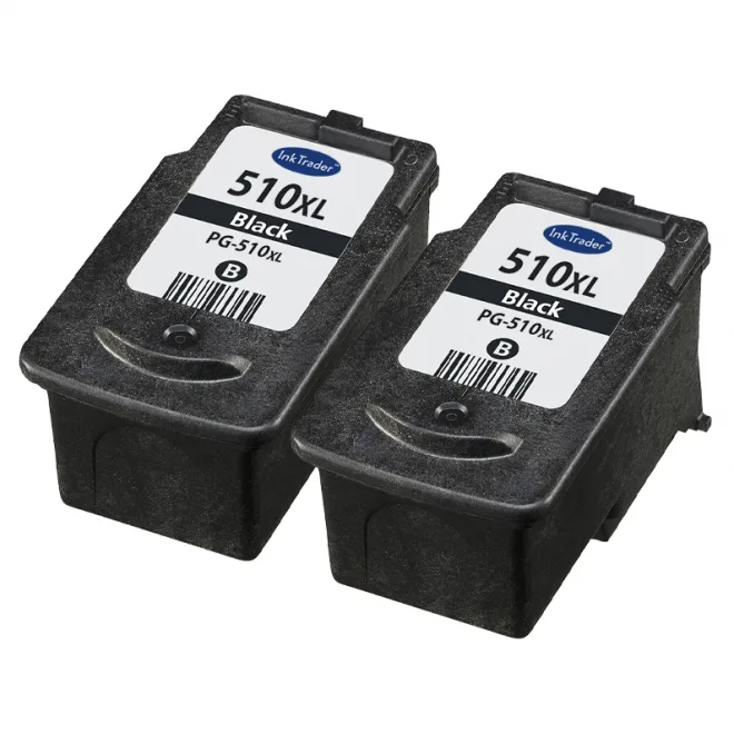 2x Remanufactured Canon PG510 Black Ink Cartridges