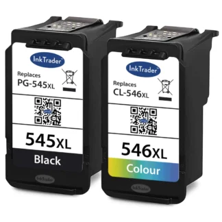 Remanufactured Canon PG545XL Black & CL546XL Colour High Capacity Ink Cartridges