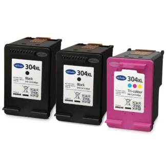 2x Remanufactured HP 304XL Black & 1x Colour Ink Cartridge Multipack