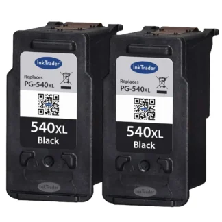 Remanufactured Canon PG540XL Black Twin Pack High Capacity Ink Cartridges