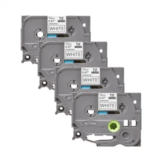 4x Brother P-Touch TZE-231 White Labels - Brother P-Touch TZE231