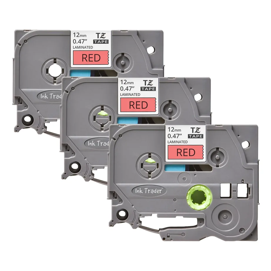 3x Brother P-Touch TZE-431 Red Labels - Brother P-Touch TZE431
